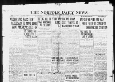 Old Norfolk Newspapers, Norfolk Daily News
